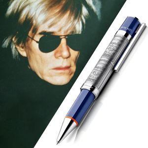 Prezentpen luksusowe długopisy ograniczone edycja specjalna Andy Warhol Reliefs Barrel Metal Ballpoint pisanie biurowe materiały szkolne 242Z
