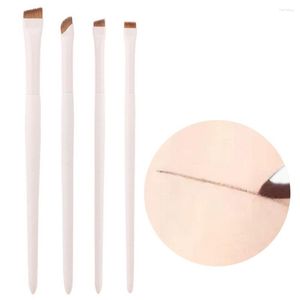 Makeup Brushes Sickle Eyeliner Brush Microfiber Flat Head Eyebrow Eyelid Lying Silkworm Professional Eye Detail Tool