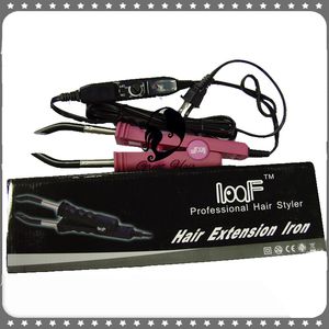 Conectores de temperatura ajustável ferro de fusão de extensão de cabelo Loof 618 ferramentas de conector de cabelo cor rosa e preto 230717