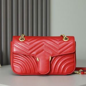 9A Designer Corrugated Chain Bag Imported Calfskin Ladies Flap Purse 26cm High Imitation Crossbody Handbags