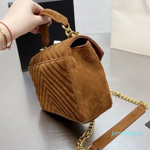 Tasarımcı Mat Çanta Öğütme Nubuck Deri Kadın Kadın Crossbody eğimli omuz Çantası