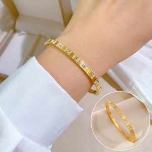 Armband designer för kvinnor lyxarmband ins vind klassisk titan stål minimalistisk gränsöverskridande fritillaria armband födelsedagspresent smycken grossist