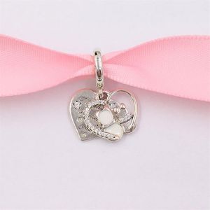 Andy Jewel Contas de Prata Esterlina 925 Autênticas Gatos Corações Pendentes Charms Encaixam-se em Estilo Pandora Europeu Jóias Pulseiras N276k