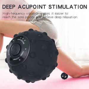 Massage Stones Rocks Vibrating Ball Deep Tissue Massager Muscle Therapy for Foot Back and Arm 4 Speed Yoga Pain Relief 230718