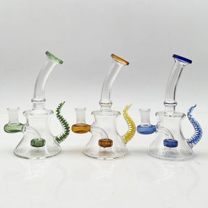 Colorful Rig Turbing Comb Wholesale Glass Bong Dabrig Popular High Quality Water Pipes Glass Bong Wholesale for Adult