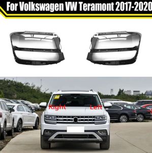 Caso del faro Per Volkswagen VW Teramont 2017-2020 Auto Copertura Del Faro di Vetro Testa Luce Lens Caps Lampada Paralume borsette