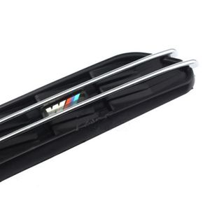 자동차 2pcs M 사이드 펜더 공기 흐름 통풍구 그릴 그릴 핏 BMW 3 시리즈 E36 E46 E90 Black249D