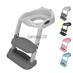 Potties Seats Folding Baby Potty Seat Urinal Backrest Training Chair With Adjustable Step Stool Ladder Safe Toilet Chair For Children Toddlers x0719