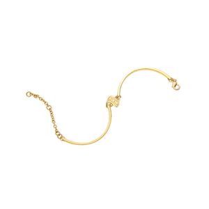 Nuovi braccialetti alla moda in oro semplice di lusso per pendolari da donna con bracciale in ottone placcato oro nuovo stile cinese alla moda