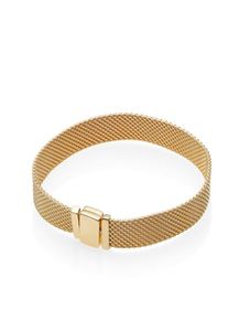 Conjunto original de pulseira de ouro amarelo 18K Reflexions masculino para pulseiras femininas de prata 9255492678