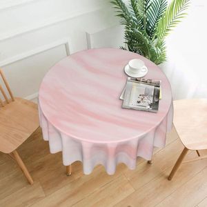 Table Cloth Pink Wave Marble Round Polyester Kitchen Tablecloth Decorative Elegant Fabric Cover