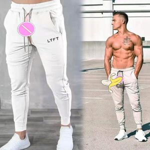 Calças Masculinas Sexy com Zíper Duplo Aberto Virilha Esporte Calças Masculinas Casual Slim Fit Fitness Moletom Bolsos Roupas