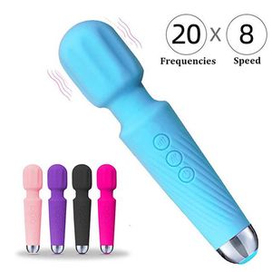 Вибратор для взрослых секс -игрушка для женщин USB зарядовать AV Magic Wand Vibrator Anal Massager Безопасное силиконовое игрушка для взрослых