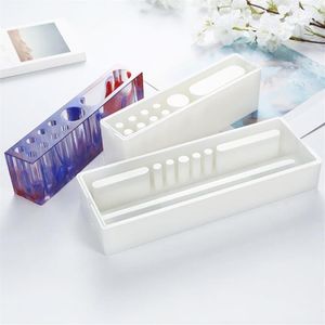 2Styles Liquid Multifunctional Pen Holder Epoxy Harts Molds Storage Box Pencil Holder Silicone mögel för smycken som gör 24 28cm CX229S