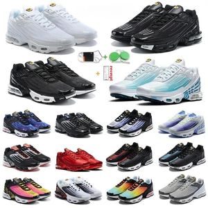 TN Plus 3 3.0 Man Running Shoes Women Trainers Chaussures Triple Black Laser Blue Bred Hyper Violet Silver Red Smoke Grey Outdoor Sports Sneakers