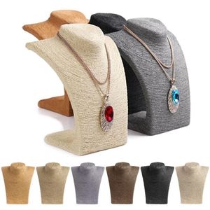 Jewelry Pouches Bags Woman Rope Mannequin Bust Display Stand Shelf Holder Necklace247L