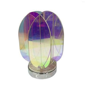 Table Lamps Acrylic Geometric Colorful Lamp Centerpiece Transparent Creative USB Night For Bedroom Bar Desktop Cafe Entryway