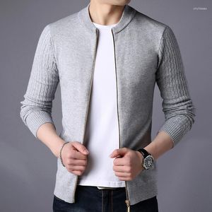 Men's Sweaters MRMT 2023 Brand Knitted Cardigan Fashion Slim Fit Korean Version Small Stand Collar Sweater Jackets For Male