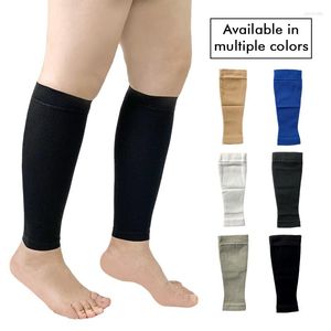 Kvinnors strumpor Legbeauty Sport Compression Calf Sleeves 6 Färg 20-30mmhg Bentryck Sock som kör cyklingvärmare Skyddsstöd