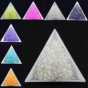 Torba 10000pcs SS6 2 mm Mnóstwo kolorowej galaretki AB Crystal kryształowe kryształowe rhinestones Flatback Super Glitter Nail Art Strass Wedding Dekoracja koralika 247x