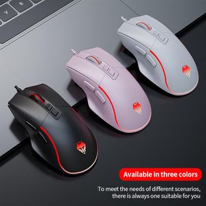 Wired Gaming Mouse USB Computer RGB Эргономичная мышь Gamer 7 Keys 7200 DPI Silent Mouse Подходит для PC Laptop Computer257V