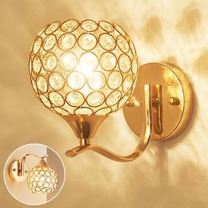 Wall Lamp Moonlux Modern Crystal Hollow-carved Light Aisle Corridor Living Room Bedside Night Light(Without Bulb)