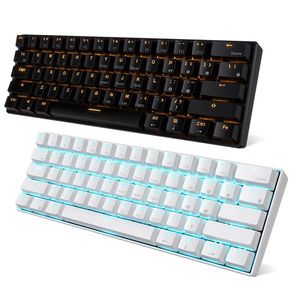 Royal Kludge RK61 Mechanical Keyboard Bluetooth 3 0有線ワイヤレス61キーIOS Android237T用のマルチデバイスLEDバックライトゲームオフィス