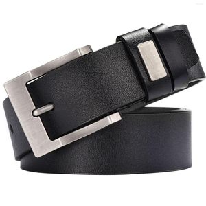 Belts Men's Belt Alloy Pin Buckle High Quality Leather Retro Denim Casual Free With Hole Punch