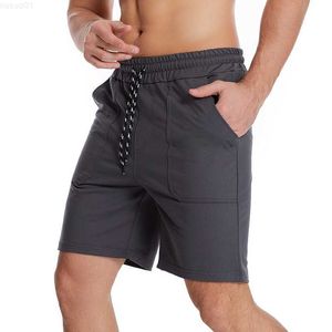 Mäns shorts Mens Casual Running Shorts Knäslängd Jogger Beach Short Pants Solid Fitness Shorts Loose Gym Sports Shorts Fitness Sweatpants L230719