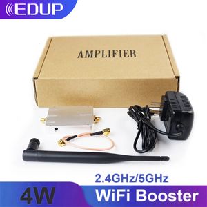 Routers EDUP 5.8GHz 2.4GHz 4W Wifi Signal Booster Wireless Repeater Broadband Amplifier for Router Accessories Range Extender Adapter 230718
