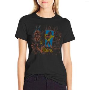 Damen Polos Heroes Villains T-Shirt Kurzarm-T-Shirt Übergroßes T-Shirt Workout-Shirts für Frauen