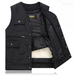 Gilet da uomo 2023 Autunno Inverno Con Scollo A V Cappotto Senza Maniche Maschile Gilet Caldo Gilet In Pile Abbigliamento Uomo Giacche Spesse D362