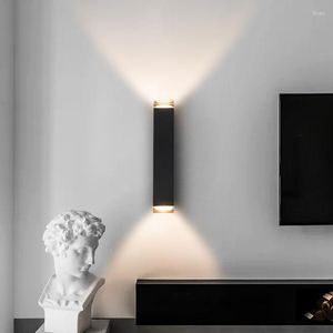 Vägglampa led inomhus sconce sovrum sovrum nordisk lyx rektangulära ljus vardagsrum TV bakgrund gångbelysning