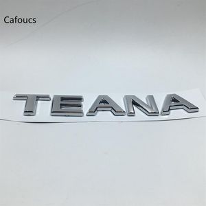 Estilo do carro para Nissan TEANA Letras cromadas Cauda Traseira Tronco Emblema Decalques 285c