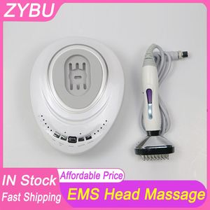 Microcorrente elétrica Pente de massagem Microcorrente EMS Head Meridian Massager Anti Queda de cabelo Fisioterapia Luz vermelha nutrir o couro cabeludo Escova de vibração