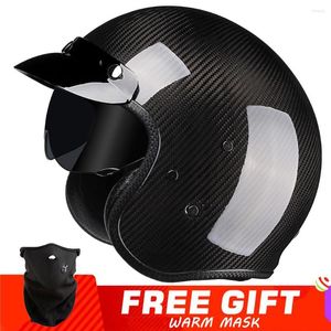 Motorcycle Helmets Glossy Black Low Profile Helmet Cafe Racer Motorbike Casco Street Riding Casque Scooter Touring Helm Unisex DOT