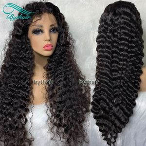 Curly Lace Front Human Hair Wigs Pre Plucked Hairline Virgin Brazilian Hair Glueless Full Lace Wigs With Baby Hair for Black Women297v