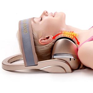 Other Massage Items Electric Neck Massager Infrared Heating Airbag Traction Vibration Shoulder Cervical Spine Support Pain Relief 230718