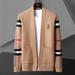 Мужские свитера 2022 осенний зимний бренд бренд моды кашавый кардиган Men Sipe Warm Cardigans куртка высокого качества высококачественных вязаных свитера L230719