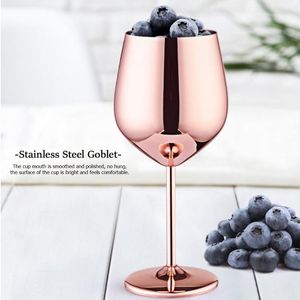 Vinglas 500 ml rostfritt stål Enkelskikt Juice Drink Champagne Goblet Plated Single-Layer Charms Party Supplies