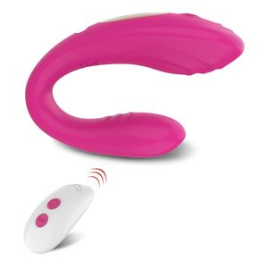 Vibratori Erotic Wireless Condividiamo Vibe Telecomando Vibratore a forma di U Dildo G Spot Stimolatore del clitoride Coppie Giocattoli adulti del sesso per donna 230719