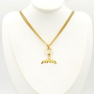 En Dita -halsband officiella reproduktioner Luxury Pendant Top Quality Pendant 2021 Ny för Woman Men 18K Gold varumärkesdesignhängare E230K