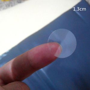 1 3CM 0 5inch diameter transparent rund PVC -tätningsetikettklistermärke 7920pcs LOT RETAIL Clear Circle Plastic Adhesive Seal Sticker L202M