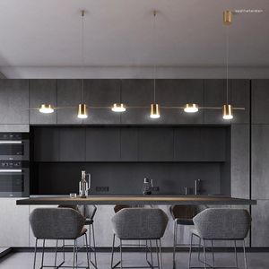 Luminárias pendentes modernas minimalistas sala de jantar preto/dourado lustre LED cozinha ilha luzes suspensas restaurante decoração nórdica