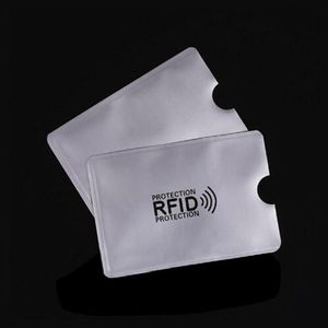 Aluminiumfolie Anti-Scan RFID SHIELDING Blocking ärmar Säkra magnetiska id ic Credit Card Holder NFC ATM Contactless Identity Lock251E