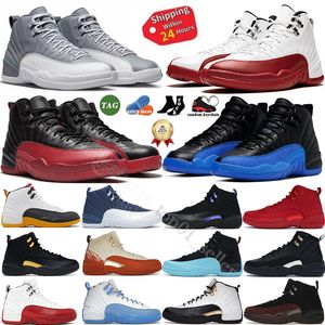 Jumpman 12 Basketball Shoes Mens Cherry 12S Field Purple Black Taxi Inidgo Gym Red Stealth Michigan Gym Gamma Blue Eastside Golf Gen Men Trainers Sports Switch Switch 40-47