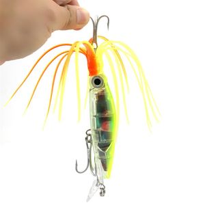 INFOF 6 PZ 14cm 42g ABS plastica esche da pesca big game polpo calamari jig barba esche da pesca pike bass pesca attrezzatura da pesca303t