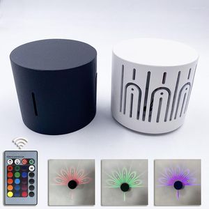 مصباح الجدار 3W RGB مع التحكم عن بُعد LED LED IDEROOR LIGHT FINGTIRES SCONCE الحديثة لديكور المنزل وغرفة