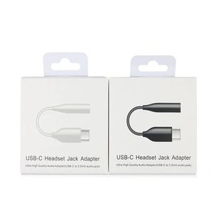 Male uSB-C Original Male to 3.5mm Type C Cables Audio Adapter with Chip Aux Aux Female Jacks Earphone for Samsung S20 S21 Note 10 20 plus with Retail Box