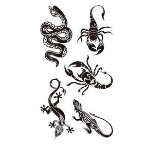 Orm ödla skorpion tillfällig tatuering klistermärke vattentäta kvinnor män vuxna falska kroppskonst ny design 10.5x6 cm barn hand tatu